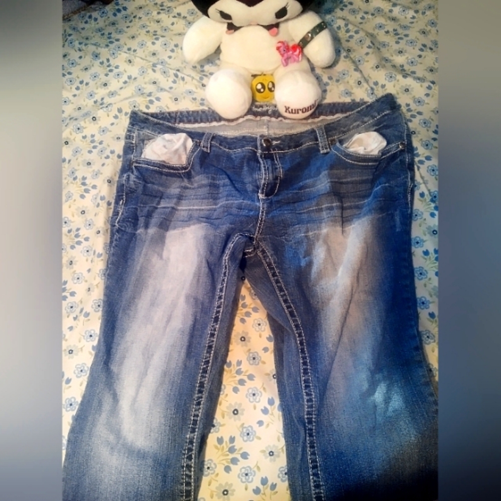 Women's Sparkly Blue Jeans